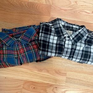 TWO Men’s LLBean Flannels